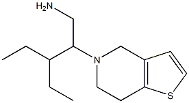 2-(6,7-dihydrothieno[3,2-c]pyridin-5(4H)-yl)-3-ethylpentan-1-amine 结构式