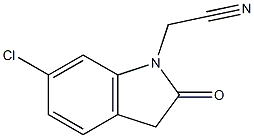 2-(6-chloro-2-oxo-2,3-dihydro-1H-indol-1-yl)acetonitrile 结构式