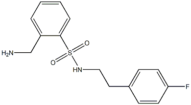 2-(aminomethyl)-N-[2-(4-fluorophenyl)ethyl]benzene-1-sulfonamide 结构式