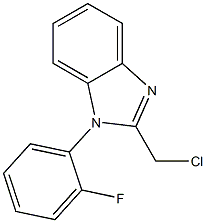 2-(chloromethyl)-1-(2-fluorophenyl)-1H-1,3-benzodiazole 结构式