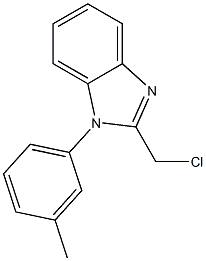 2-(chloromethyl)-1-(3-methylphenyl)-1H-1,3-benzodiazole 结构式