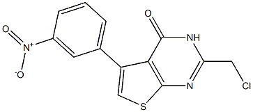 2-(chloromethyl)-5-(3-nitrophenyl)-3H,4H-thieno[2,3-d]pyrimidin-4-one 结构式