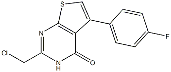 2-(chloromethyl)-5-(4-fluorophenyl)-3H,4H-thieno[2,3-d]pyrimidin-4-one 结构式