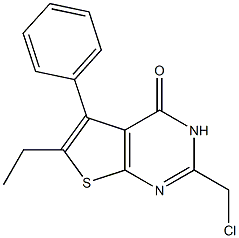 2-(chloromethyl)-6-ethyl-5-phenyl-3H,4H-thieno[2,3-d]pyrimidin-4-one 结构式