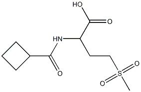 2-(cyclobutylformamido)-4-methanesulfonylbutanoic acid 结构式