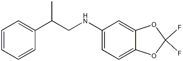 2,2-difluoro-N-(2-phenylpropyl)-2H-1,3-benzodioxol-5-amine 结构式