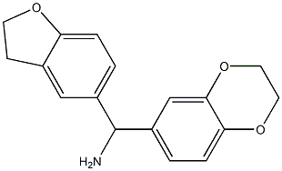 2,3-dihydro-1,4-benzodioxin-6-yl(2,3-dihydro-1-benzofuran-5-yl)methanamine 结构式