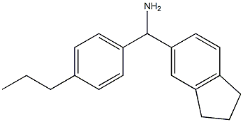 2,3-dihydro-1H-inden-5-yl(4-propylphenyl)methanamine 结构式