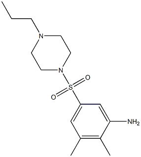 2,3-dimethyl-5-[(4-propylpiperazine-1-)sulfonyl]aniline 结构式