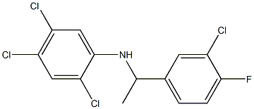 2,4,5-trichloro-N-[1-(3-chloro-4-fluorophenyl)ethyl]aniline 结构式