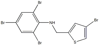 2,4,6-tribromo-N-[(4-bromothiophen-2-yl)methyl]aniline 结构式