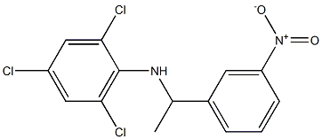 2,4,6-trichloro-N-[1-(3-nitrophenyl)ethyl]aniline 结构式