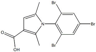 2,5-dimethyl-1-(2,4,6-tribromophenyl)-1H-pyrrole-3-carboxylic acid 结构式