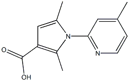 2,5-dimethyl-1-(4-methylpyridin-2-yl)-1H-pyrrole-3-carboxylic acid 结构式