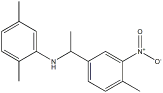 2,5-dimethyl-N-[1-(4-methyl-3-nitrophenyl)ethyl]aniline 结构式