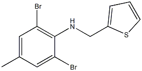 2,6-dibromo-4-methyl-N-(thiophen-2-ylmethyl)aniline 结构式