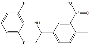 2,6-difluoro-N-[1-(4-methyl-3-nitrophenyl)ethyl]aniline 结构式