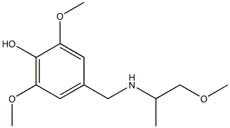 2,6-dimethoxy-4-{[(1-methoxypropan-2-yl)amino]methyl}phenol 结构式