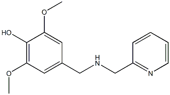 2,6-dimethoxy-4-{[(pyridin-2-ylmethyl)amino]methyl}phenol 结构式