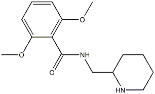 2,6-dimethoxy-N-(piperidin-2-ylmethyl)benzamide 结构式