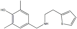 2,6-dimethyl-4-({[2-(thiophen-2-yl)ethyl]amino}methyl)phenol 结构式