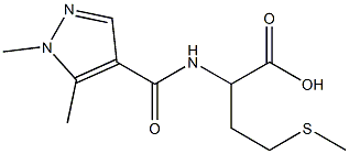 2-[(1,5-dimethyl-1H-pyrazol-4-yl)formamido]-4-(methylsulfanyl)butanoic acid 结构式