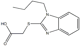 2-[(1-butyl-1H-1,3-benzodiazol-2-yl)sulfanyl]acetic acid 结构式