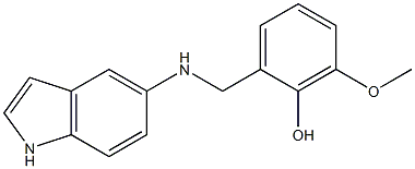 2-[(1H-indol-5-ylamino)methyl]-6-methoxyphenol 结构式