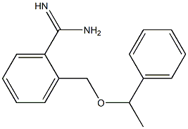 2-[(1-phenylethoxy)methyl]benzenecarboximidamide 结构式