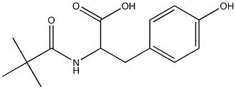 2-[(2,2-dimethylpropanoyl)amino]-3-(4-hydroxyphenyl)propanoic acid 结构式