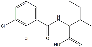 2-[(2,3-dichlorophenyl)formamido]-3-methylpentanoic acid 结构式