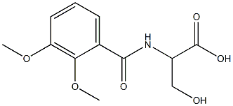 2-[(2,3-dimethoxybenzoyl)amino]-3-hydroxypropanoic acid 结构式