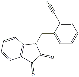 2-[(2,3-dioxo-2,3-dihydro-1H-indol-1-yl)methyl]benzonitrile 结构式