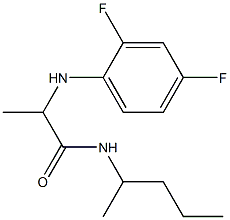 2-[(2,4-difluorophenyl)amino]-N-(pentan-2-yl)propanamide 结构式