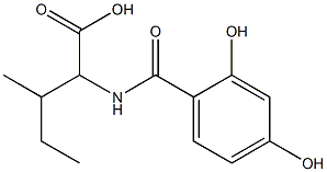 2-[(2,4-dihydroxybenzoyl)amino]-3-methylpentanoic acid 结构式