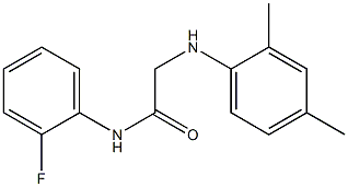 2-[(2,4-dimethylphenyl)amino]-N-(2-fluorophenyl)acetamide 结构式