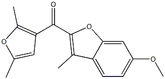 2-[(2,5-dimethylfuran-3-yl)carbonyl]-6-methoxy-3-methyl-1-benzofuran 结构式