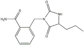 2-[(2,5-dioxo-4-propylimidazolidin-1-yl)methyl]benzenecarbothioamide 结构式
