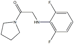 2-[(2,6-difluorophenyl)amino]-1-(pyrrolidin-1-yl)ethan-1-one 结构式