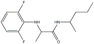 2-[(2,6-difluorophenyl)amino]-N-(pentan-2-yl)propanamide 结构式