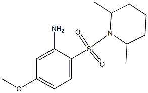 2-[(2,6-dimethylpiperidine-1-)sulfonyl]-5-methoxyaniline 结构式