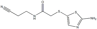 2-[(2-amino-1,3-thiazol-5-yl)thio]-N-(2-cyanoethyl)acetamide 结构式