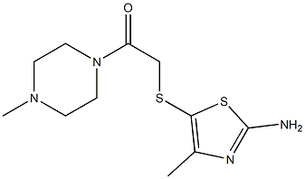 2-[(2-amino-4-methyl-1,3-thiazol-5-yl)sulfanyl]-1-(4-methylpiperazin-1-yl)ethan-1-one 结构式