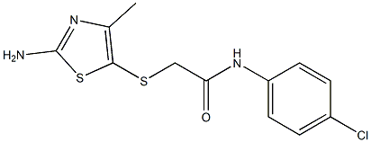 2-[(2-amino-4-methyl-1,3-thiazol-5-yl)sulfanyl]-N-(4-chlorophenyl)acetamide 结构式