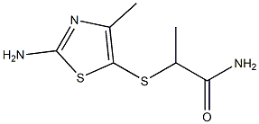 2-[(2-amino-4-methyl-1,3-thiazol-5-yl)sulfanyl]propanamide 结构式