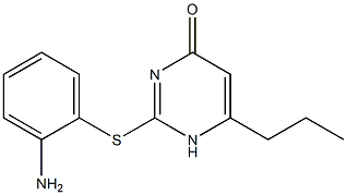 2-[(2-aminophenyl)sulfanyl]-6-propyl-1,4-dihydropyrimidin-4-one 结构式