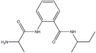 2-[(2-aminopropanoyl)amino]-N-(sec-butyl)benzamide 结构式