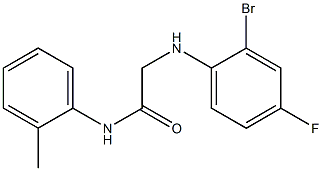 2-[(2-bromo-4-fluorophenyl)amino]-N-(2-methylphenyl)acetamide 结构式