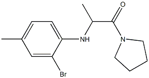 2-[(2-bromo-4-methylphenyl)amino]-1-(pyrrolidin-1-yl)propan-1-one 结构式