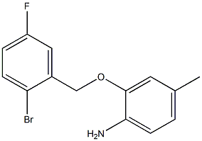 2-[(2-bromo-5-fluorobenzyl)oxy]-4-methylaniline 结构式